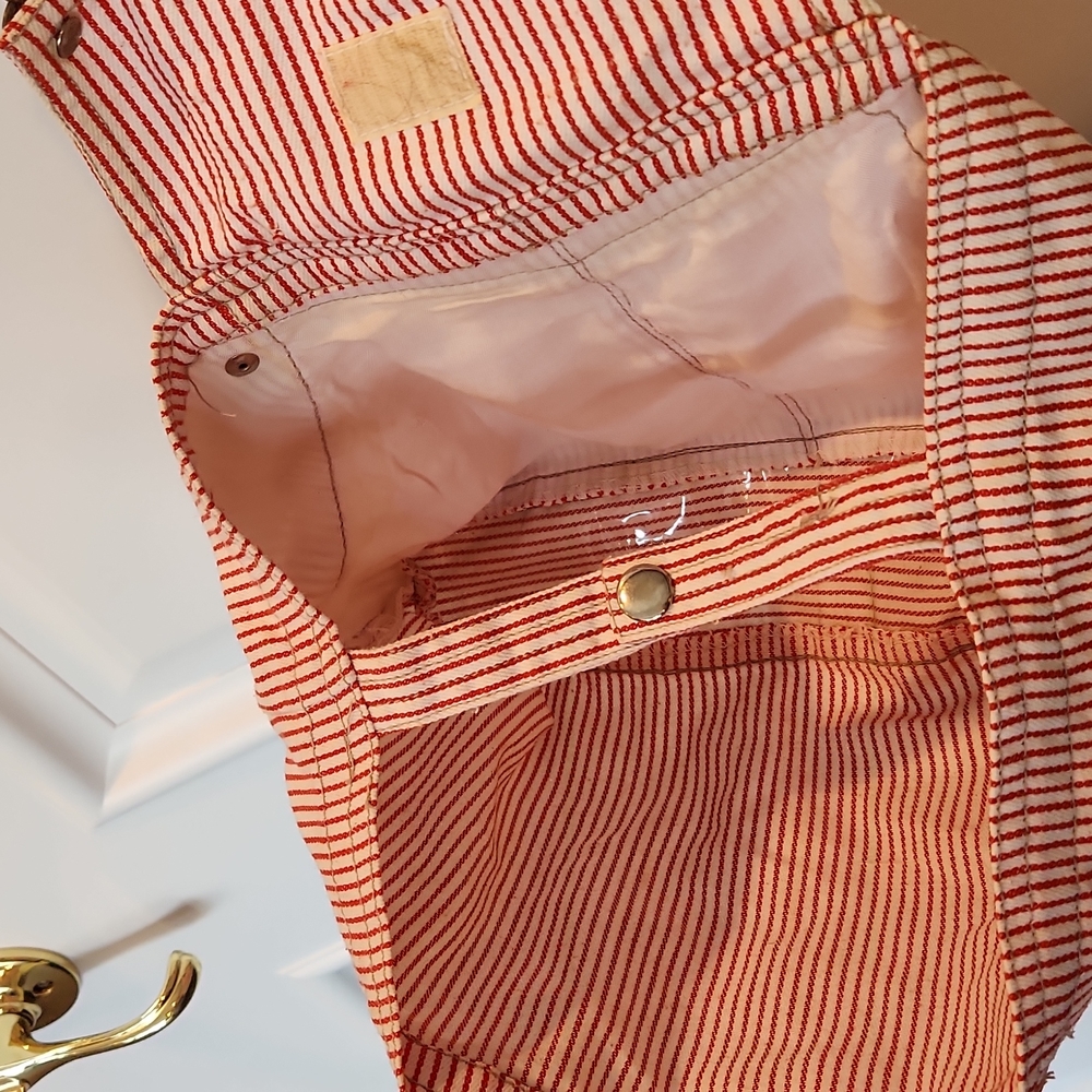 Jordache red and white striped shoulder bag, gently used. - Picture 4 of 4